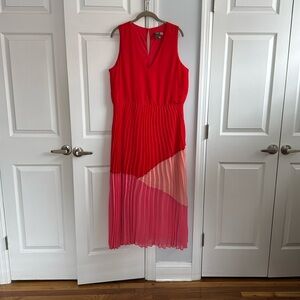 Taylor Red/Pink Maxi Dress, XL